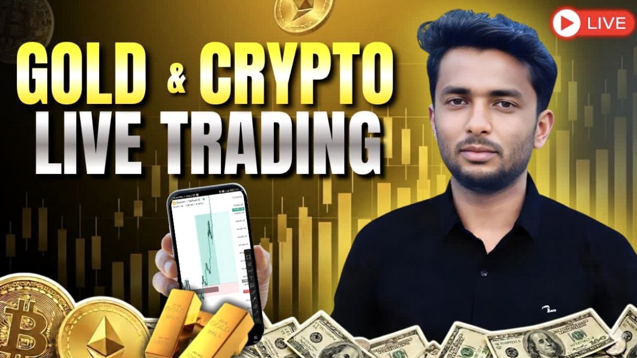 Live Bitcoin and Gold Chart Analysis | jun 29 Educational Only | The Crypto Trader Live Stream