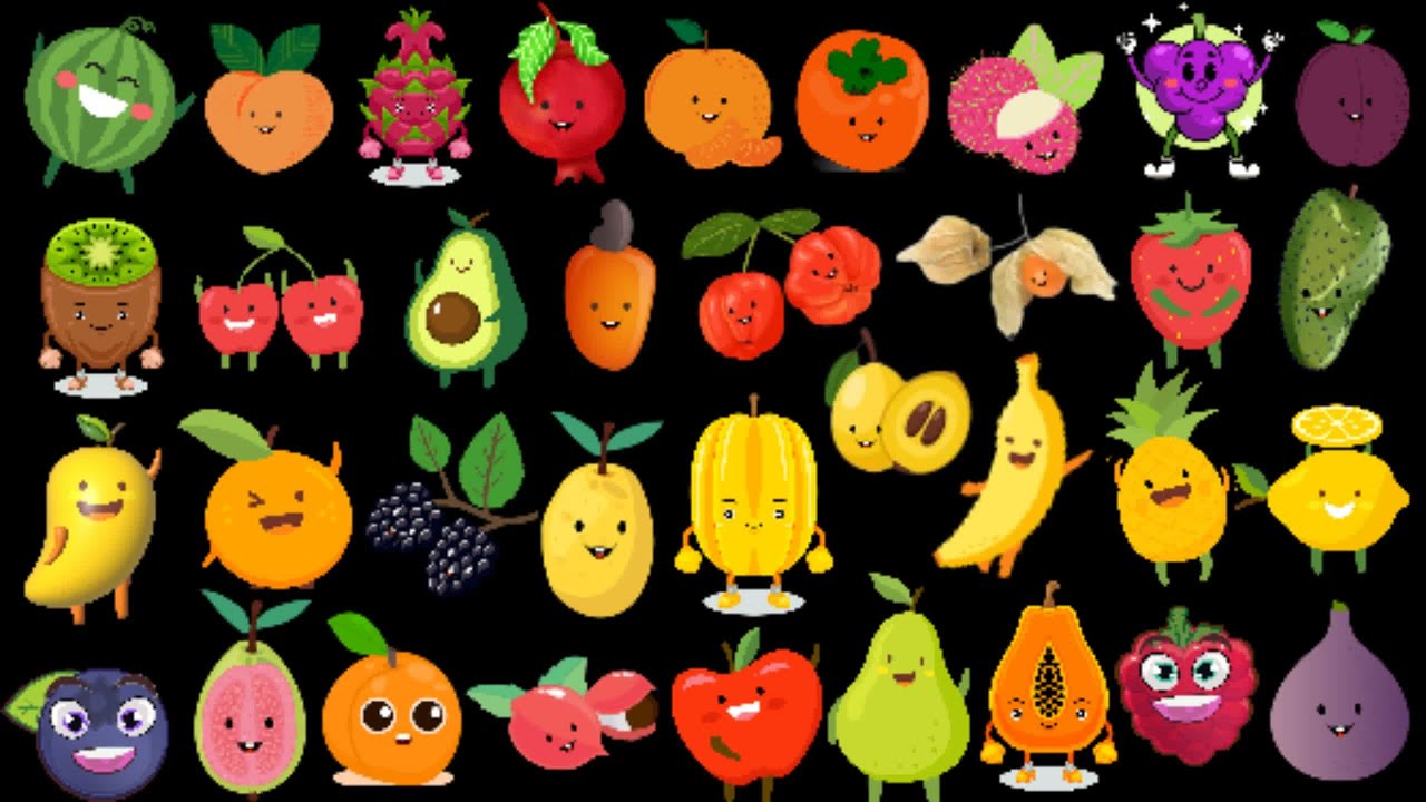 🍍🥥Nome das FRUTAS para crianças - Vídeo educativo