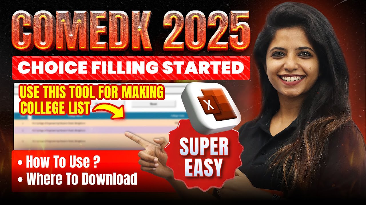 COMEDK 2025 Option Entry Too Confusing? This Tool Makes It Super Easy | Step-by-Step Tool Tutorial 🔥
