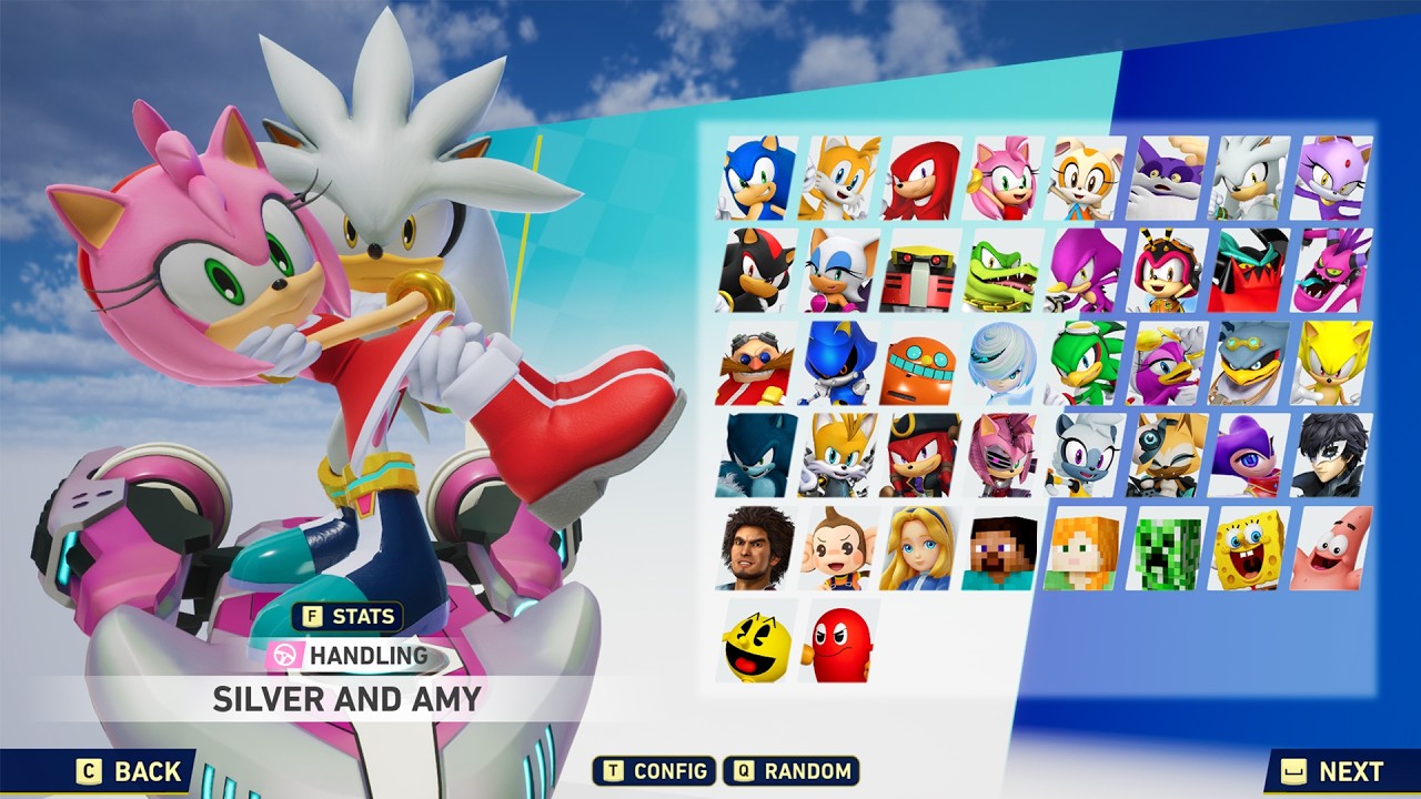 Silver is Holding Amy Rose at his hands in Sonic Racing Crossworlds!