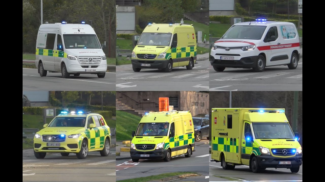 [PRIMEUR] + [E-HORN] Ziekenwagen, Fullcontrol, Politie en MUG met spoed naar het St-Luc Ziekenhuis!