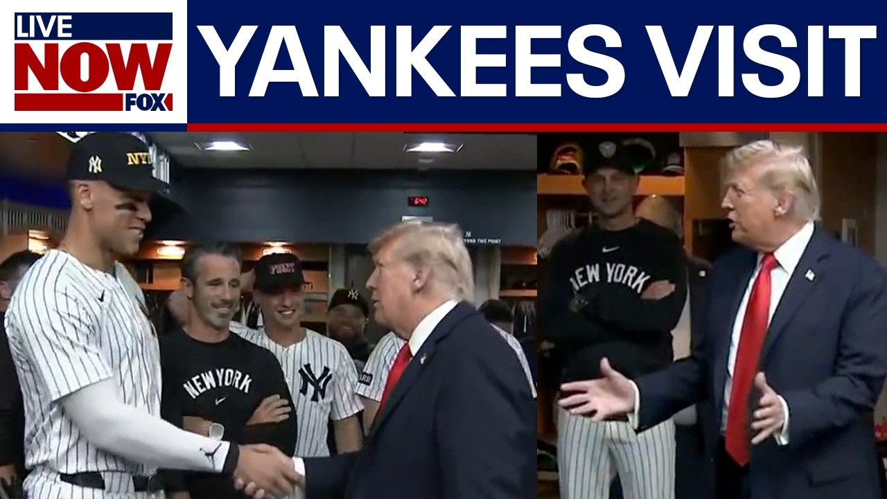 Trump in Yankees Clubhouse on Sept. 11th | LiveNOW from FOX