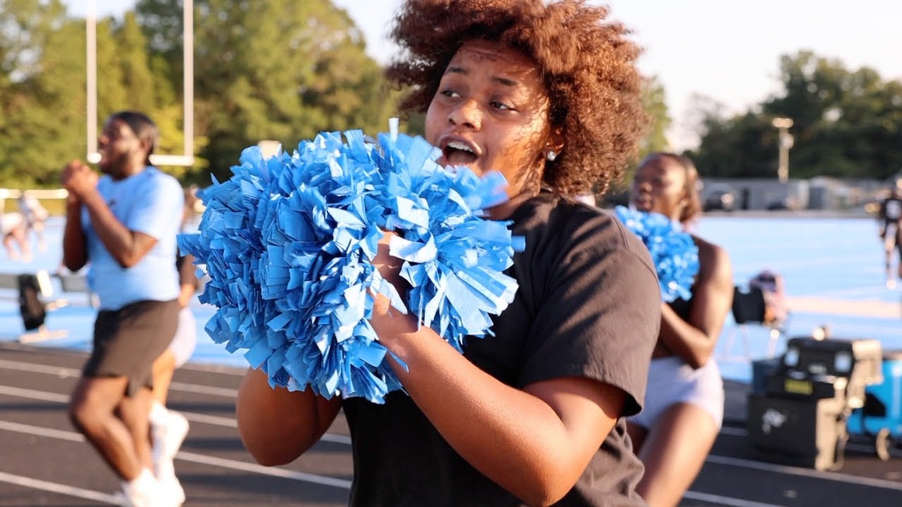 YOU MUST SEE THIS BLUE FOOTBALL FIELD! | Livingstone College Cheerleaders
