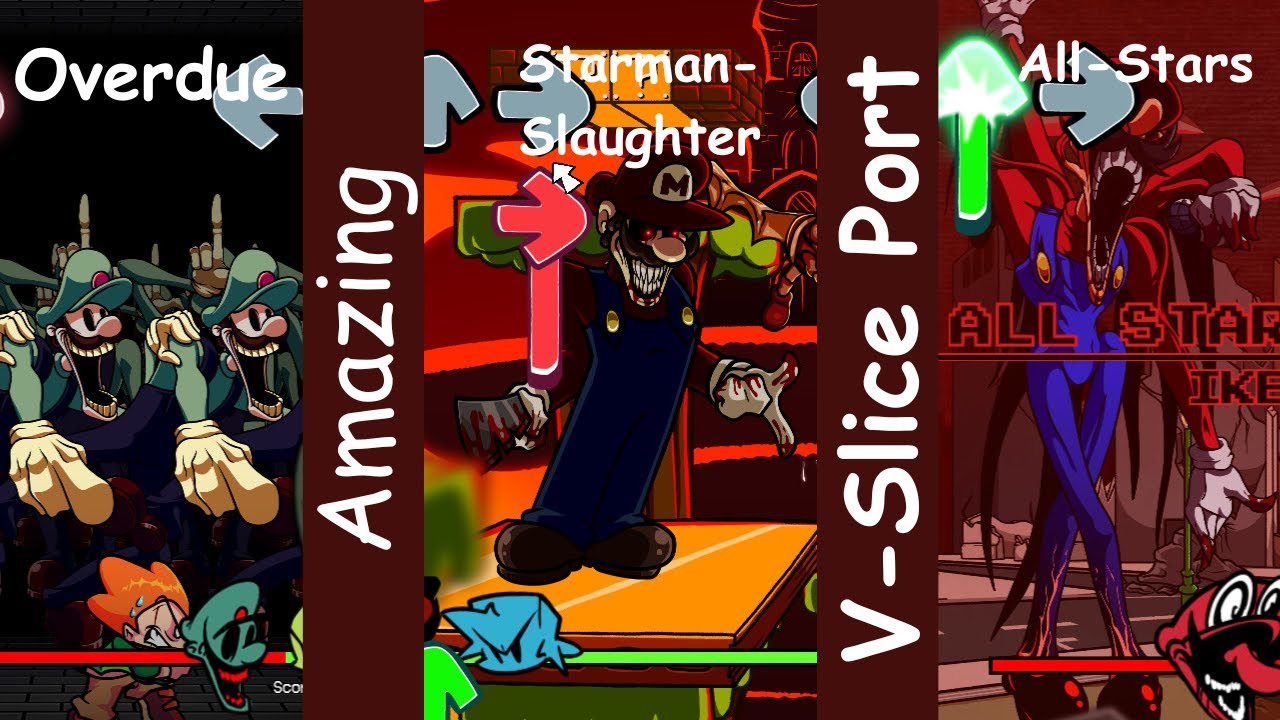 FNF V-Slice Mario Madness V2 Ports
