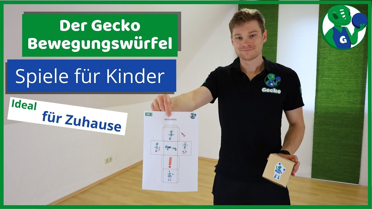 Sport und Spiele für Kinder - Der GECKO Bewegungswürfel