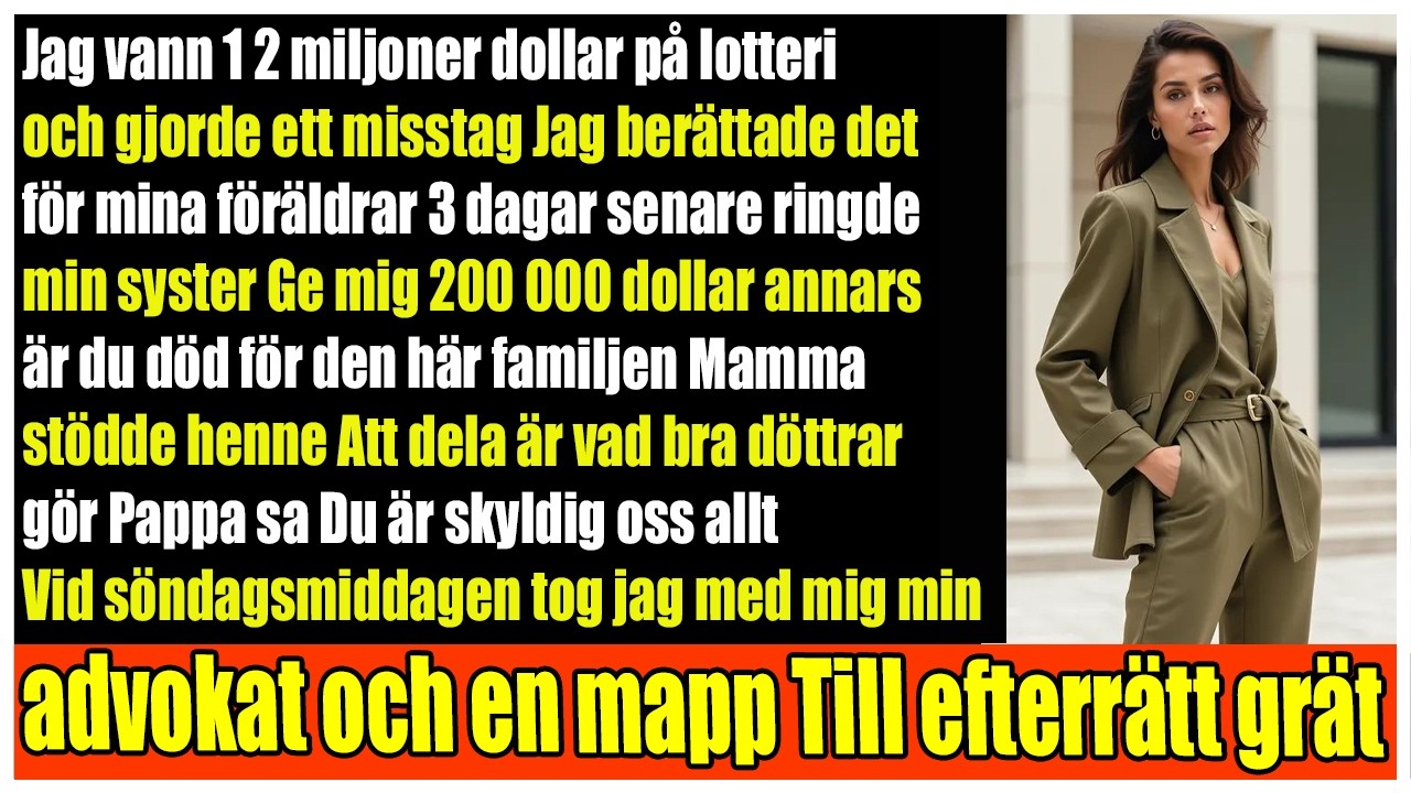 Mina föräldrar kallade till familjemöte om mina lotteripengar  pappa gick före efterrätten