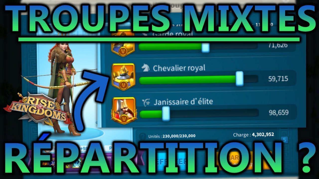 COMMENT R&Eacute;PARTIR SES UNIT&Eacute;S DANS LES TROUPES MIXTES ? (TRAJAN...) [PARTIE 1] | RISE OF KINGDOMS FR