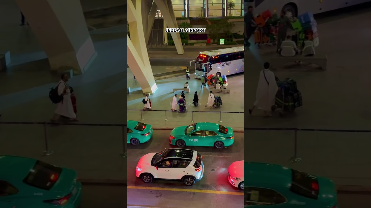 Hajj and umrah bus parking | Jeddah airport | #jeddahairport #shorts #hajj #airport