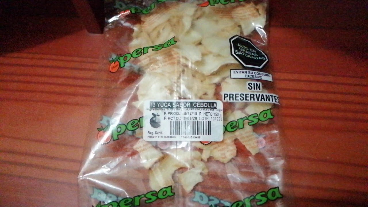 Snack de yuca sabor cebolla - Marca Persa - Iquitos Per&uacute;