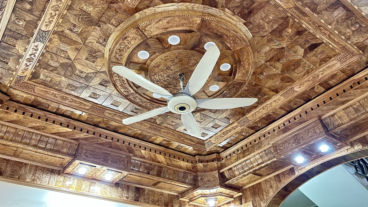 Decorating ideas for living room // Making the ceiling from natural wood is very beautiful