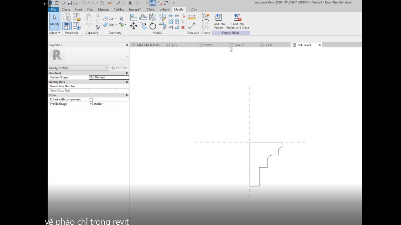 Vẽ phào chỉ trong revit