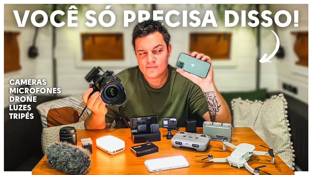 Todos os equipamentos que usamos para gravar nossos videos: da constru&ccedil;&atilde;o aos vlogs de viagem