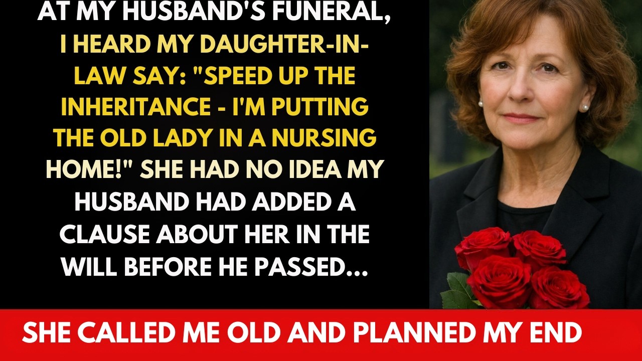 At my husband’s funeral, I heard my daughter-in-law say: “Speed up the inheritance — I’m putting.