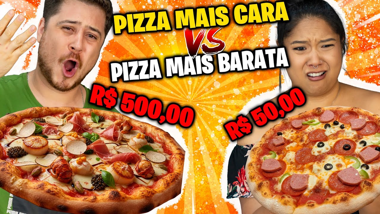 PIZZA MAIS BARATA VS MAIS CARA DO APLICATIVO | Jeru e Cheru