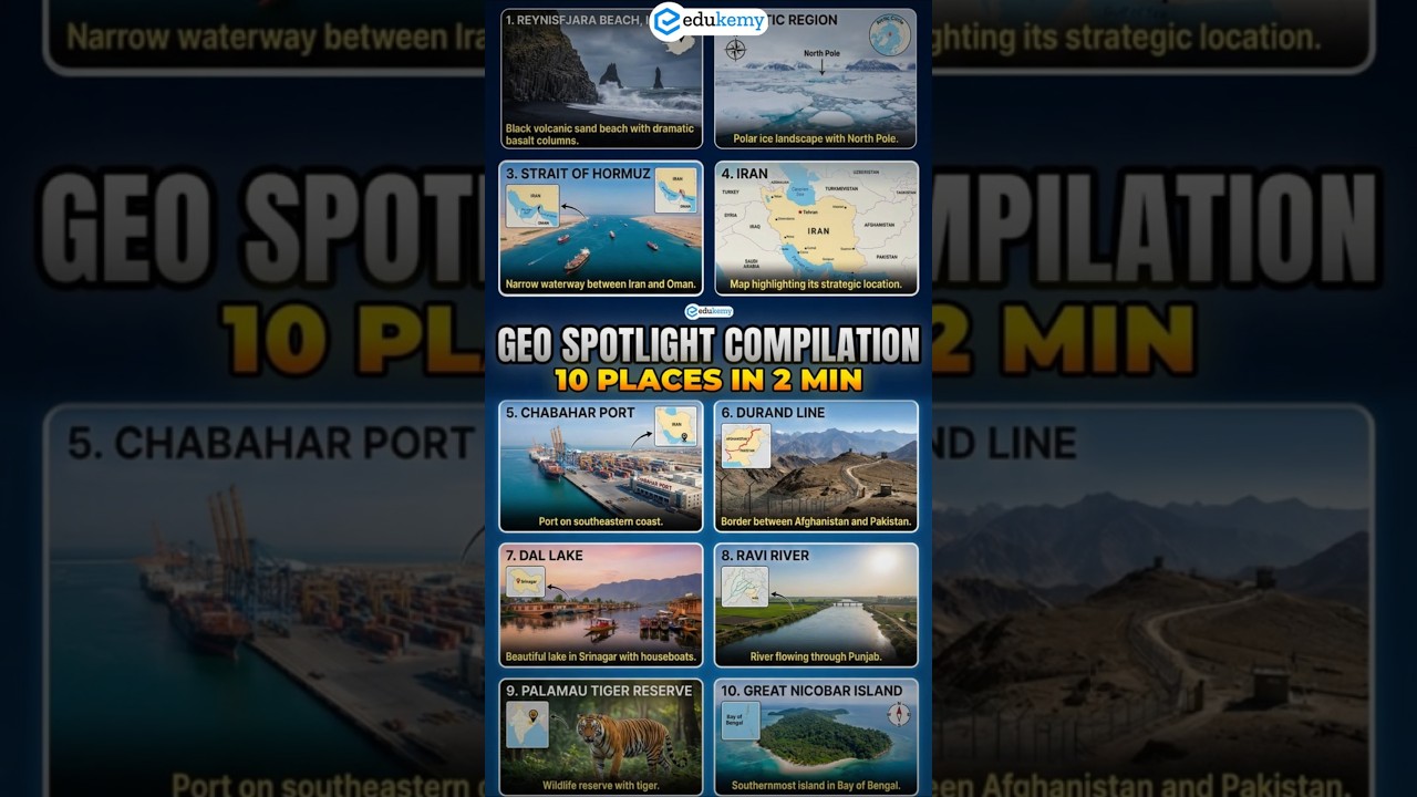 10 Places in News in 2 Minutes 🌍 | UPSC Prelims 2026 Revision