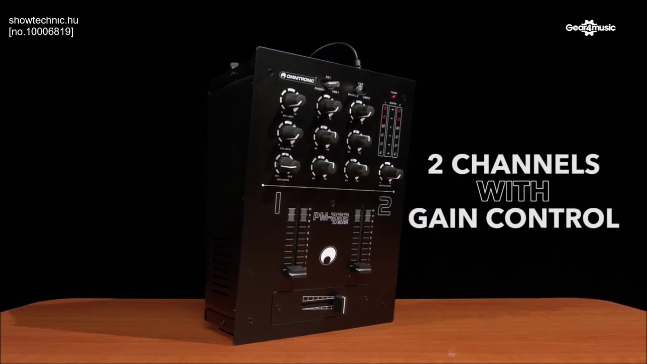 Omnitronic PM 222 - 2 csatorn&aacute;s dj keverő