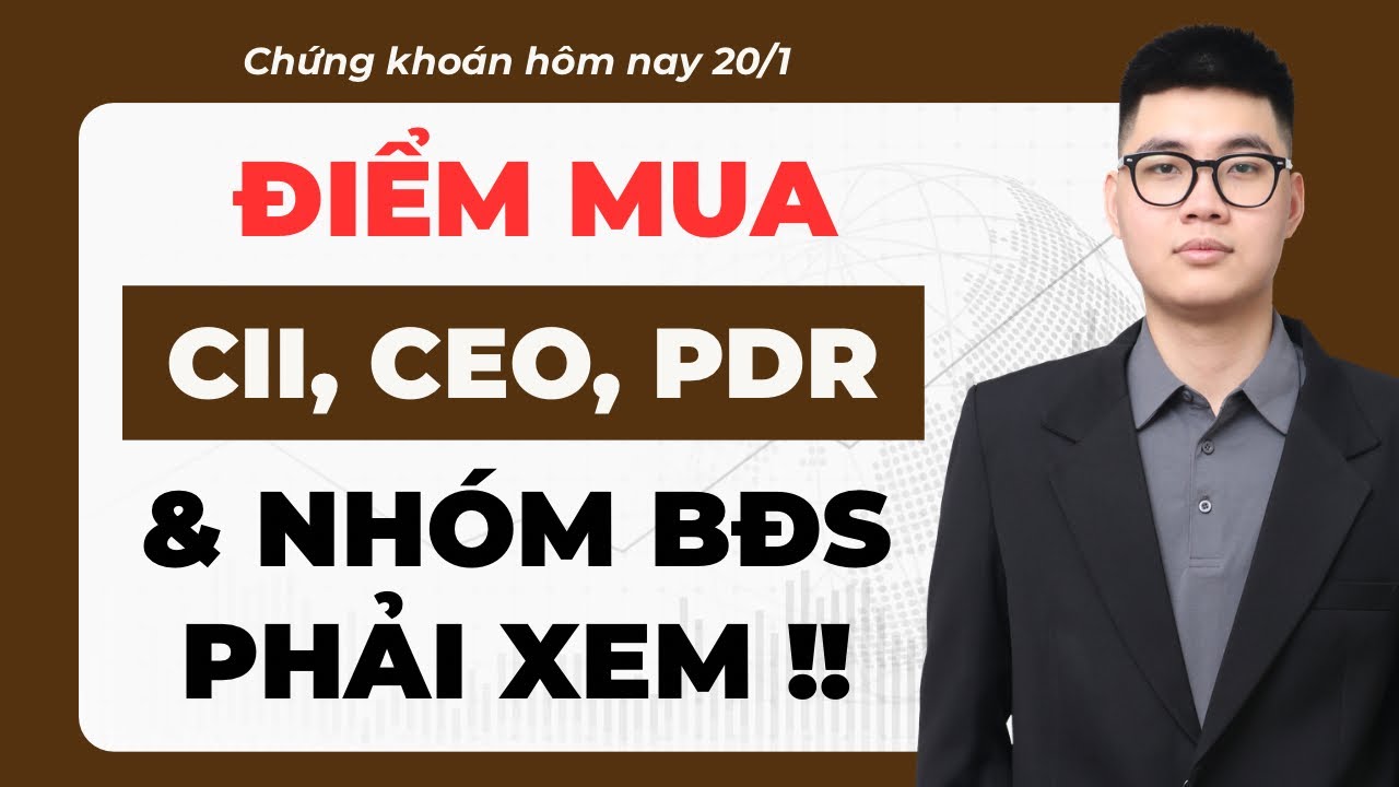ĐIỂM MUA CỔ PHIẾU CII, CEO, PDR, nhóm Bất động sản? I Nhận định thị trường I Chứng khoán hôm nay