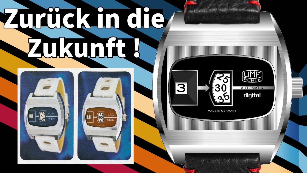 digitale Scheibenuhr mit springender Stunde - NEU - von UMF-Ruhla #uhren #watch - Oktober 2024