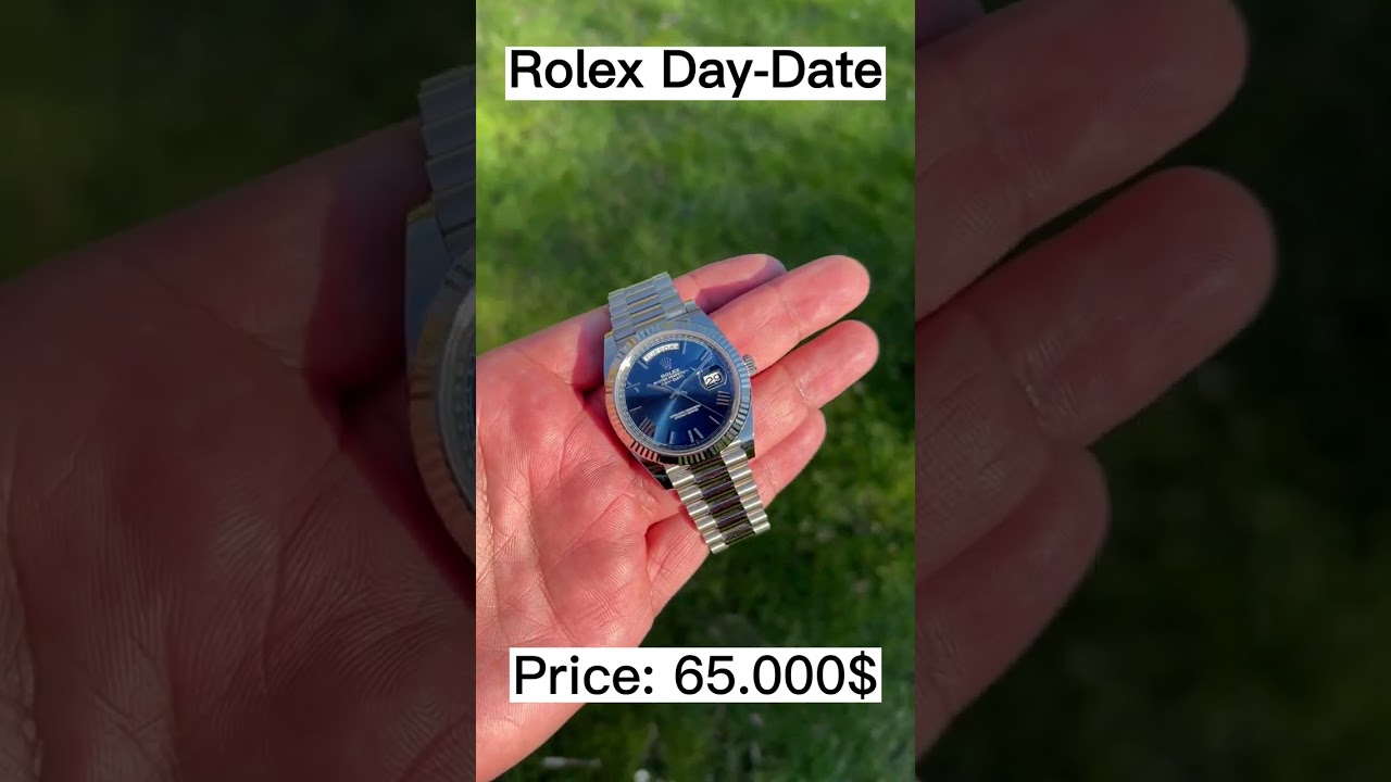 Rolex Day-Date 40 With The Blue Dial! #shorts #rolex #rolexdaydate #bluedial #luxurywatch #40mm