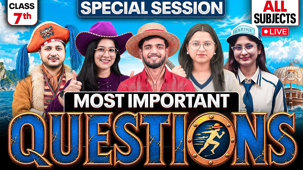 Class 7 Important Questions 🔥 | All Subjects | Half Yearly Exams