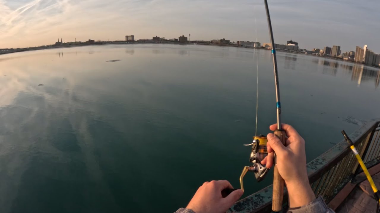 Jigging The Detroit River For Shore Walleye 2025
