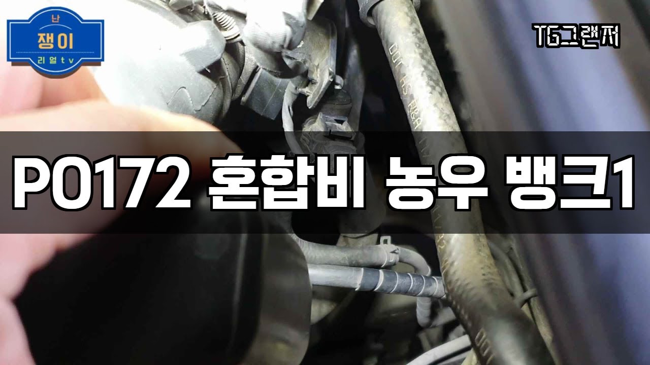 TG그랜저 2.7 DTC P0172 뱅크1 혼합비 농우.점검
