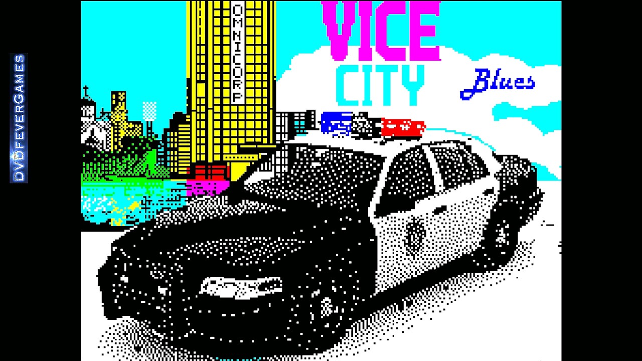 VICE CITY BLUES - 128K ZX Spectrum 2026 game! - DVDfeverGames