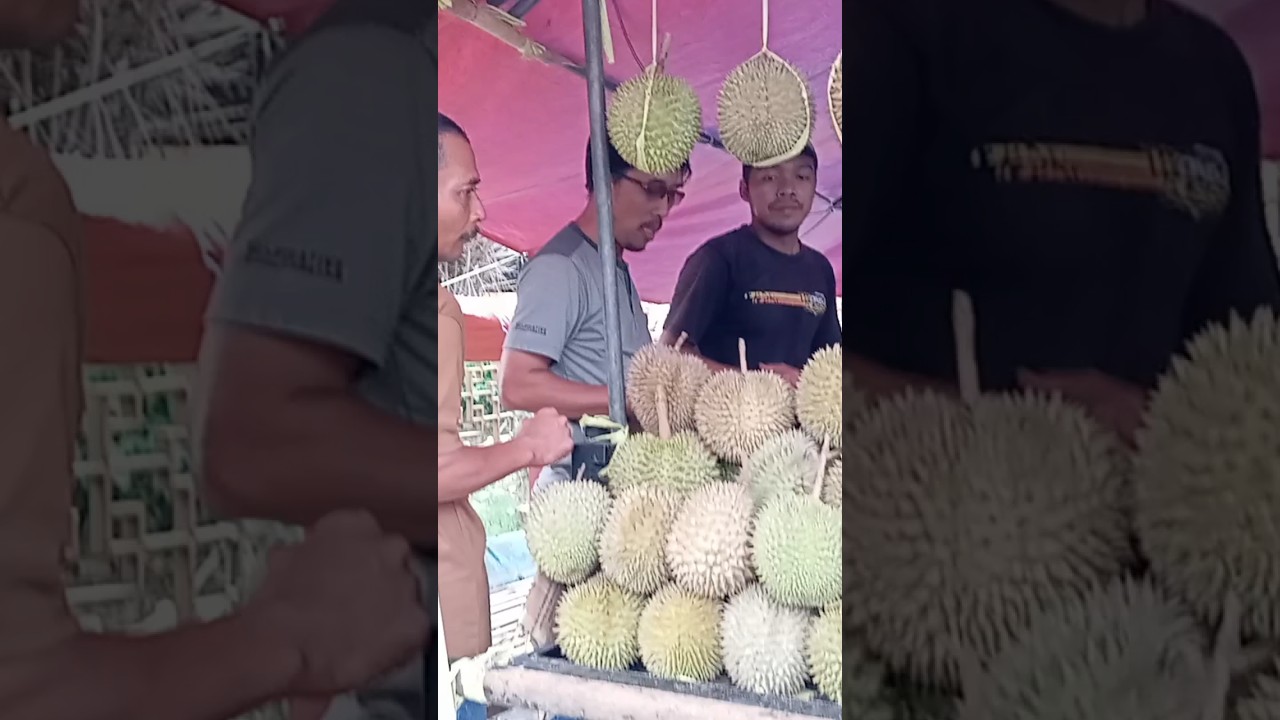 Antusias pembeli makan duren pinggir jalan #chenghoo#pandaan
