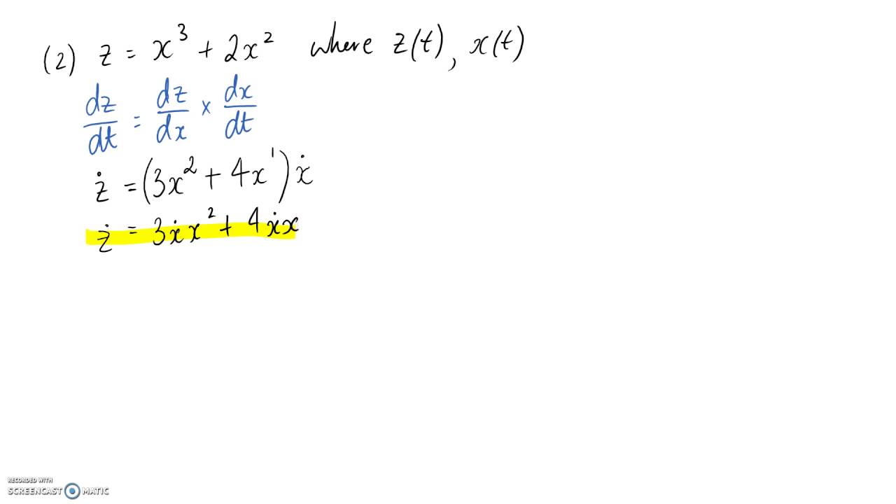 Time Derivative Examples