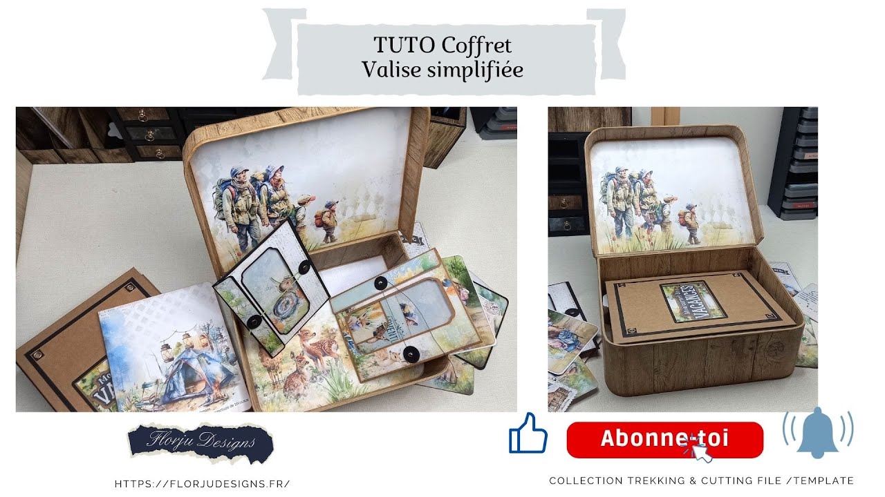 TUTO coffret / valise Trekking #scrap #scrapbooking