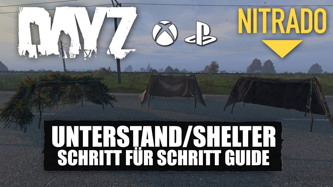 Dayz Guide - Unterschlupf/Unterstand/Shelter bauen - Schritt für Schritt