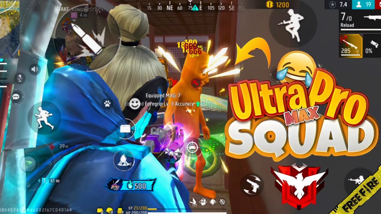 🔥 4 Noobs vs Pro Squad 😱 Last Zone Me Dimag 🤯 Hil Gaya | Free Fire 