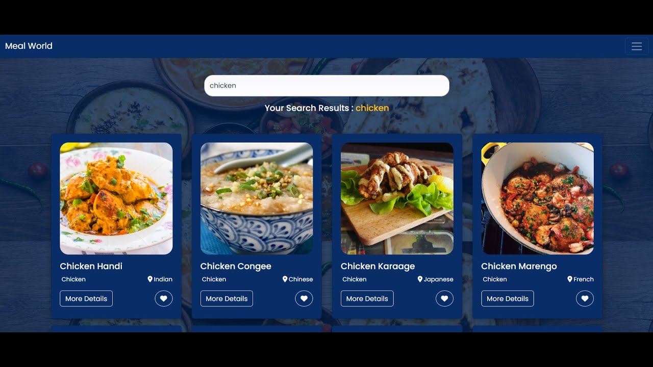 Coding Ninjas Meal App By Tushar