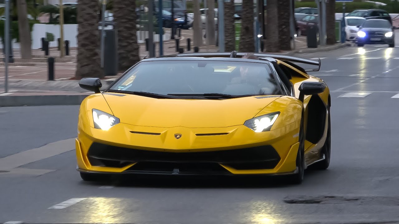 SUPERCARS in PUERTO BANUS 2020 -143- (SVJ roadster, SV roadster, SV, 2x812SF, GT3RS, 2xPhantom Drop)