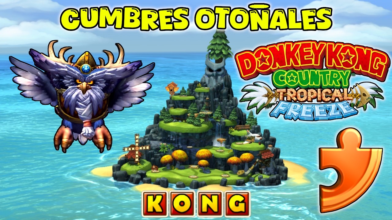 Cumbres Otoñales DONKEY KONG TROPICAL FREEZE puzzle rompecabezas y letras KONG
