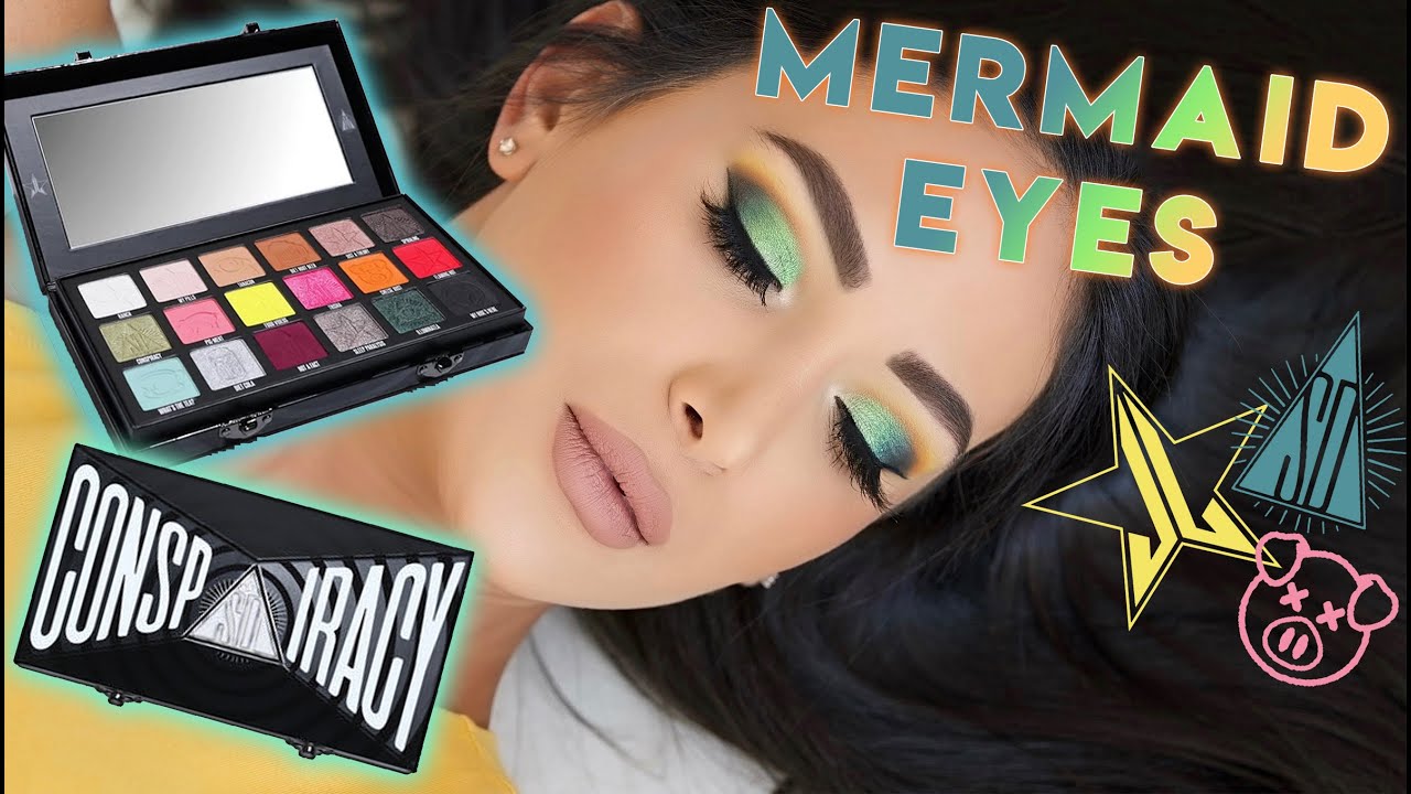 Shane Dawson X Jeffree Star Cosmetics CONSPIRACY PALETTE Tutorial - Mermaid Eyeshadow look 🧜🏼‍♀️