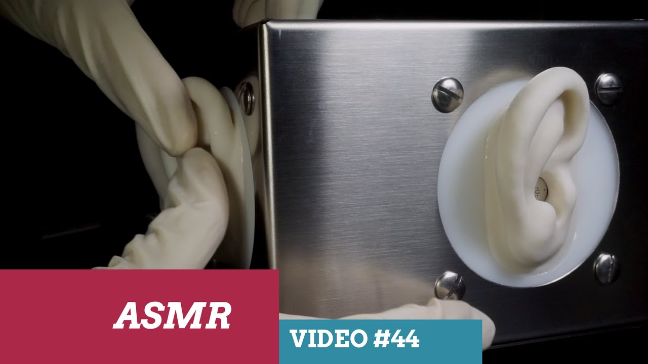 ASMR Binaural Latex Gloves.Touching your Ears,Satisfying,White Latex Gloves,Ear to Ear,No Talking