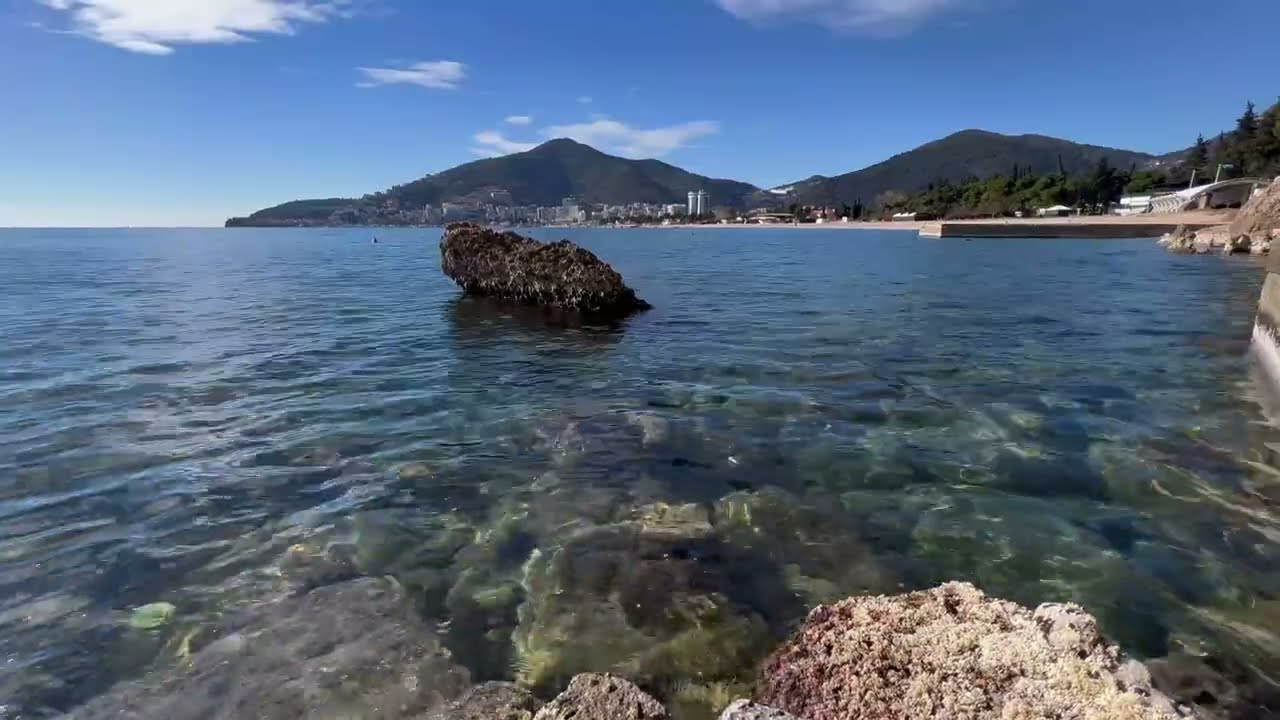 Relax video sea winter Montenegro