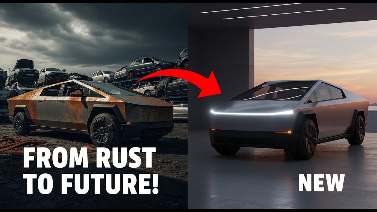 Abandoned Tesla Cybertruck Found Rusting in Junkyard — Full Restoration!