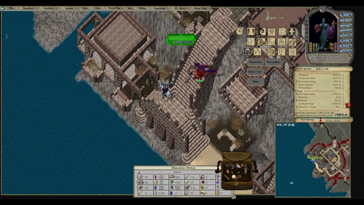 UO Alive: Taming a Crimson Drake for the first time at Montor