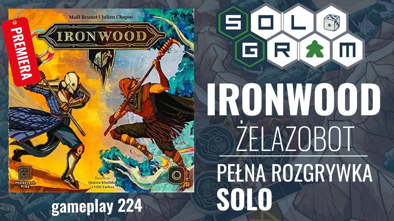 IronWood | PREMIERA | pełna rozgrywka solo: żelazobot | zasady gry | gameplay 224