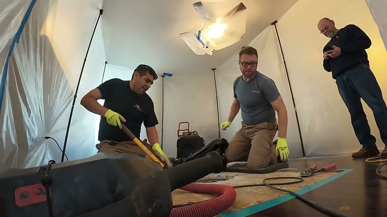 Under slab water leak repair