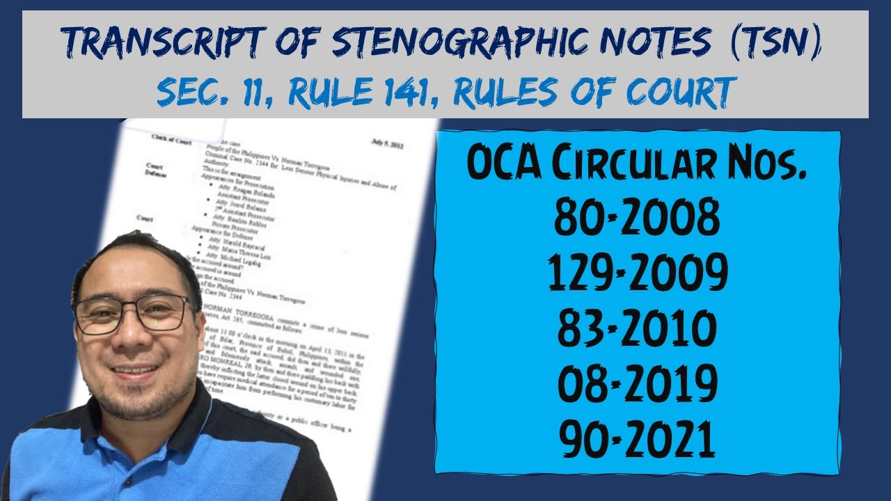 Fees in Transcript of Stenographic Notes (TSN)