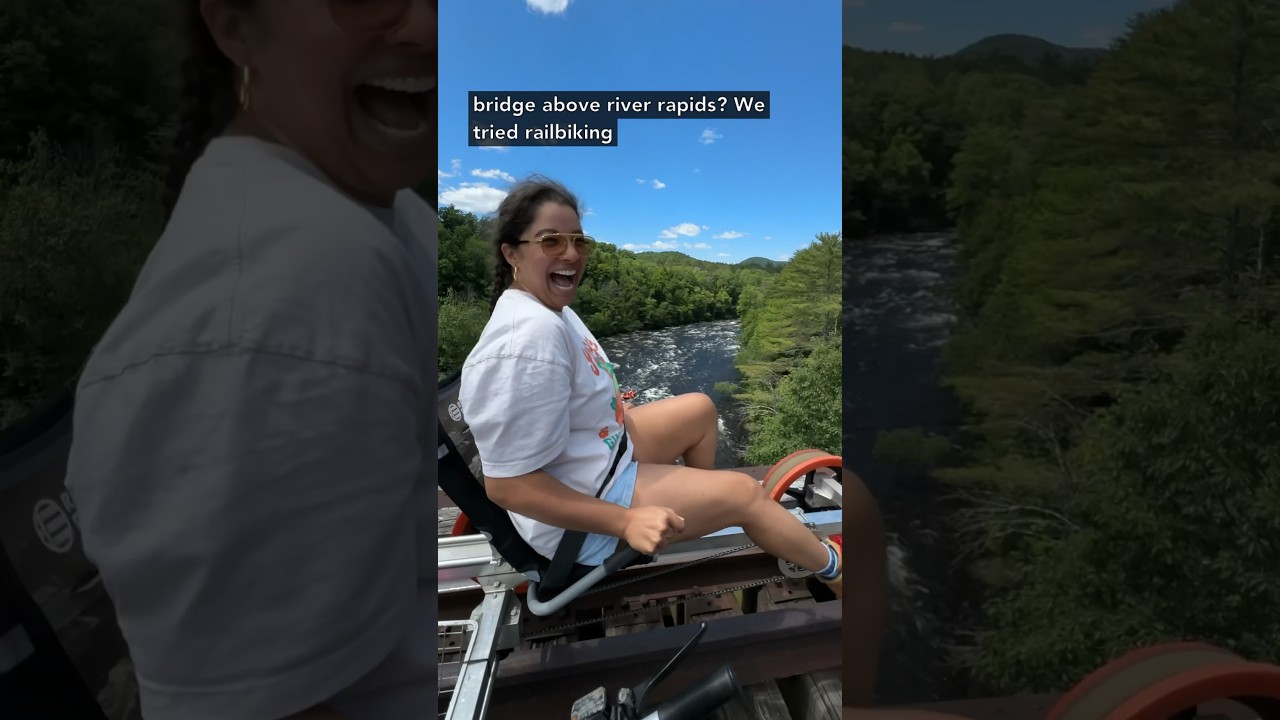 Scariest rail biking experience of my life because of this ONE area 😭 #shorts #travel