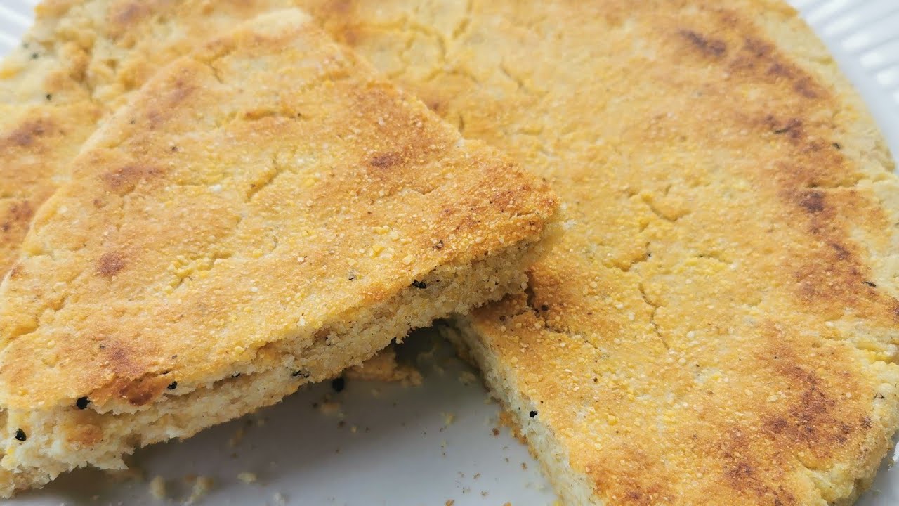 حرشة فطيرة بنينة بدون غلوتين صحية وساهلة للفطور و الكاسكروط بمكونين Harcha ftiera kasra sans gluten
