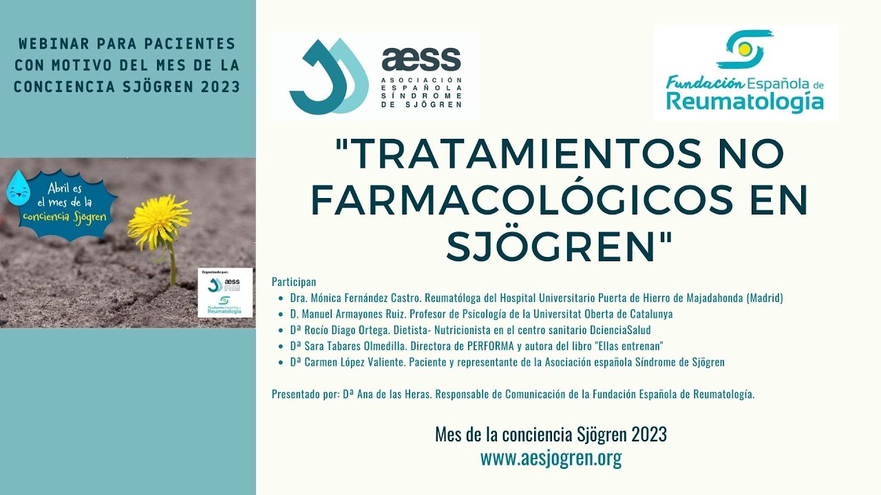 Tratamientos no farmacológicos en Sjögren | Nutrición, psicología y ejercicio
