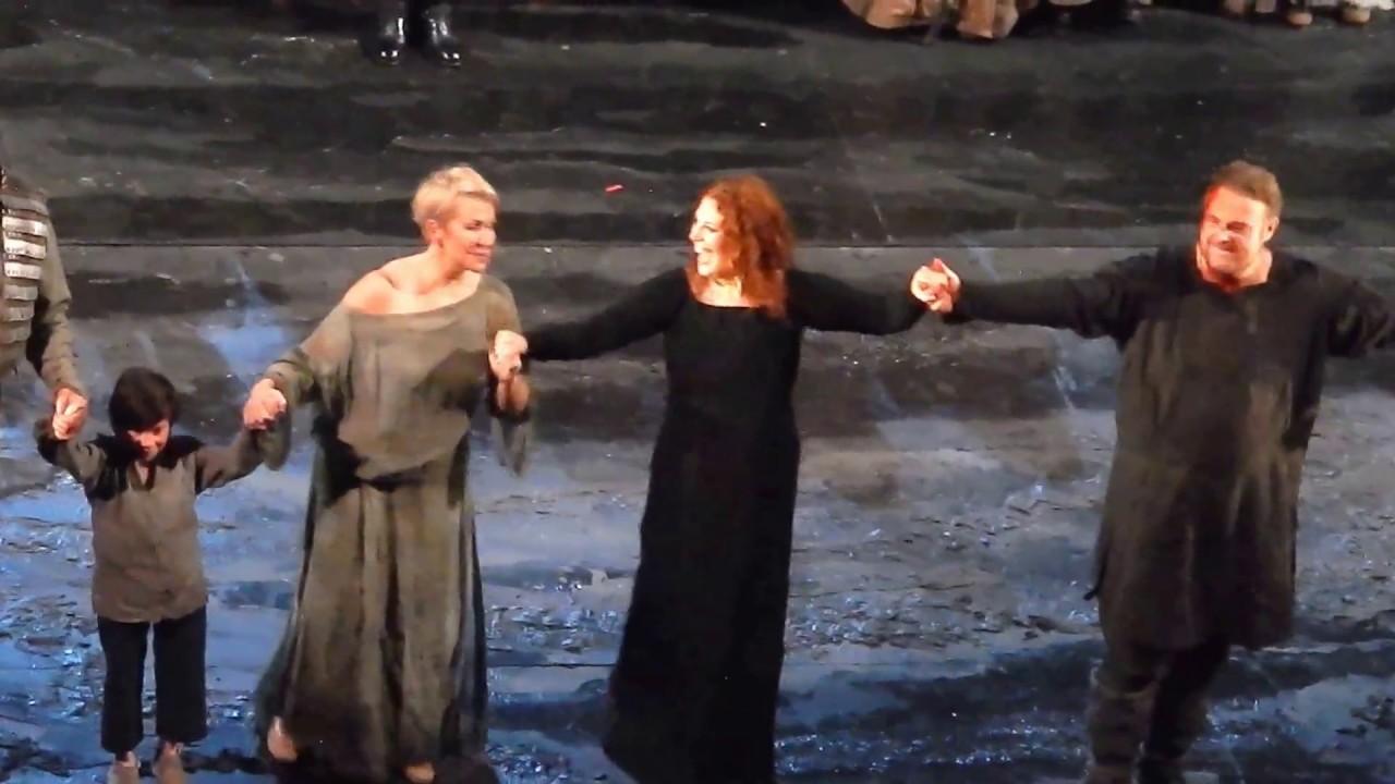 Curtain Call in opening night of Norma with Sondra Radvanovsky,Joyce DiDonato,Joseph Calleja9.25.17