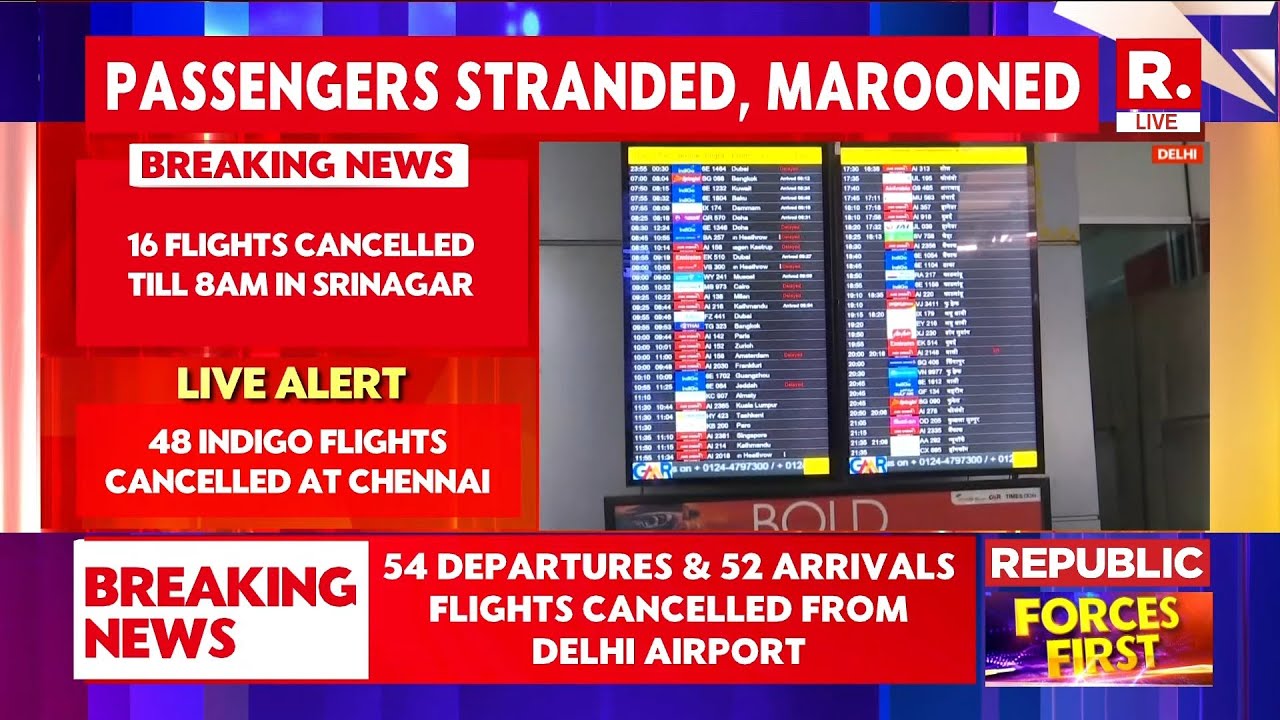 IndiGo Cancels 48 Flights at Chennai Airport | Aviation Chaos Continues | Republic LIVE