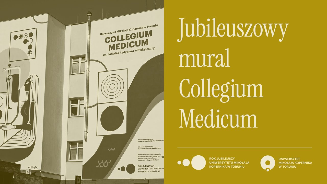 Bydgoski mural Andrzeja Poprostu na budynku Collegium Medicum UMK już gotowy