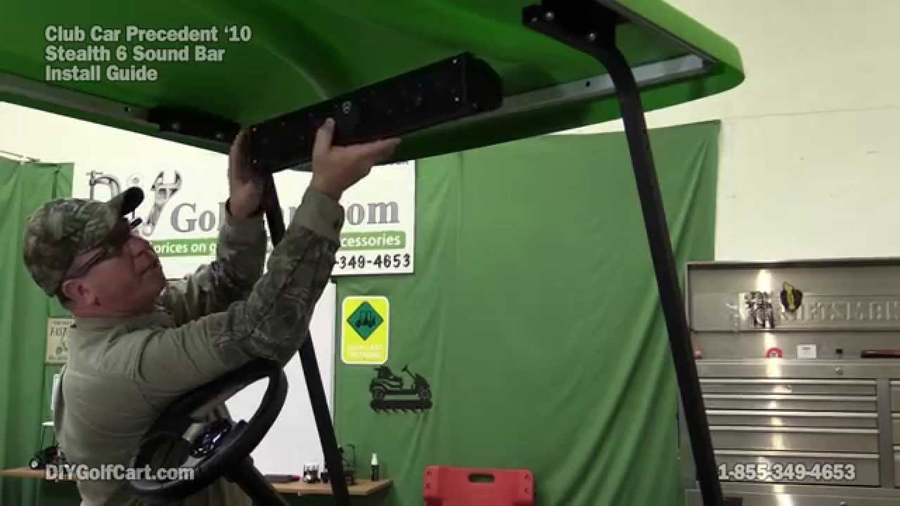 Установка звуковой панели Wet Sounds Stealth 6 на гольф-кар